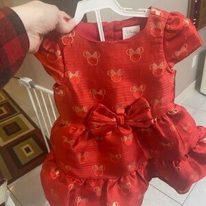 Red Disney Baby Dress. Minnie Mouse. Says 12-18months runs small more like 6-9m